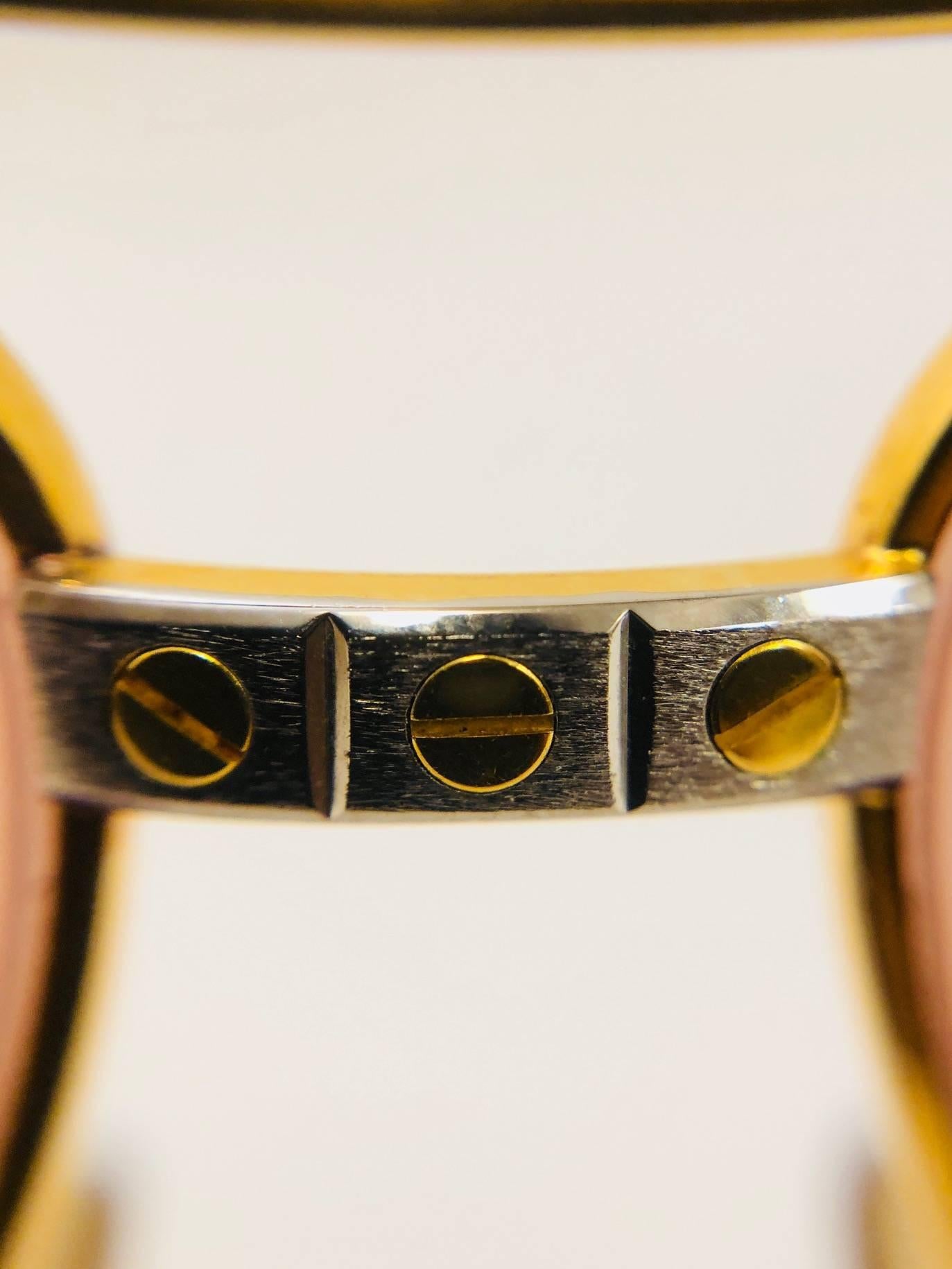 Orange Lunettes de soleil vintage en satin Vendome Santos de Cartier, 62 14 en vente