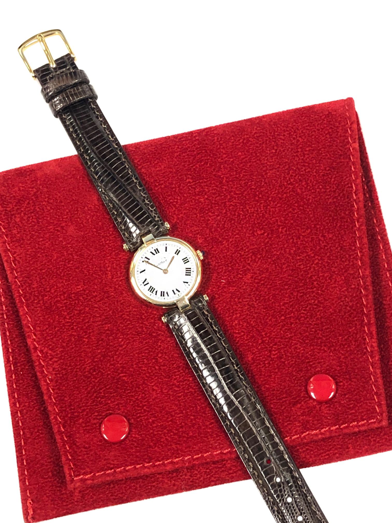 Women's Cartier Vendome Vermeil Ladies Quartz Wristwatch