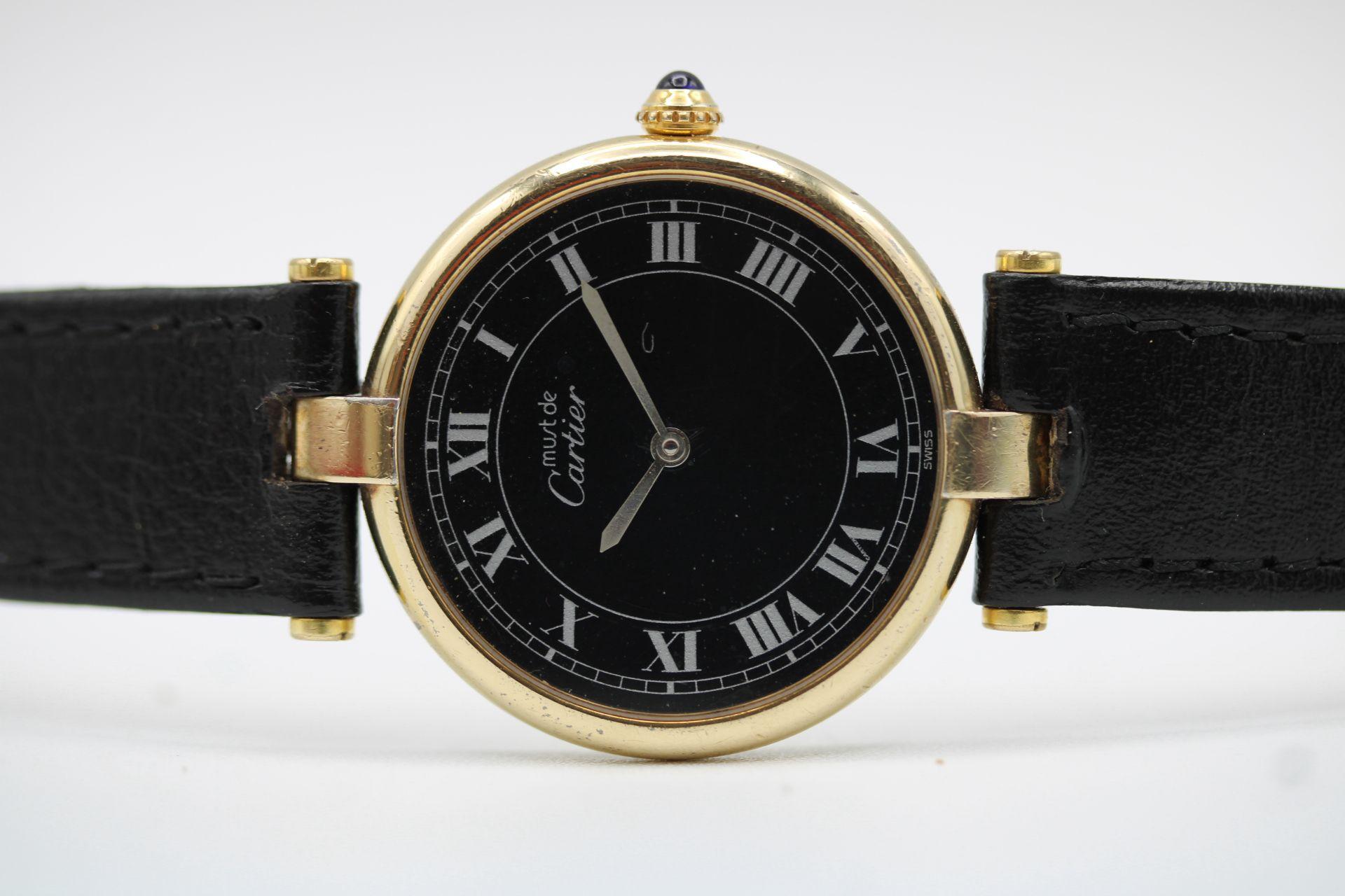 Cartier Vendome Vermeil Must 590003 – Vintage Luxury Timepiece For Sale 7