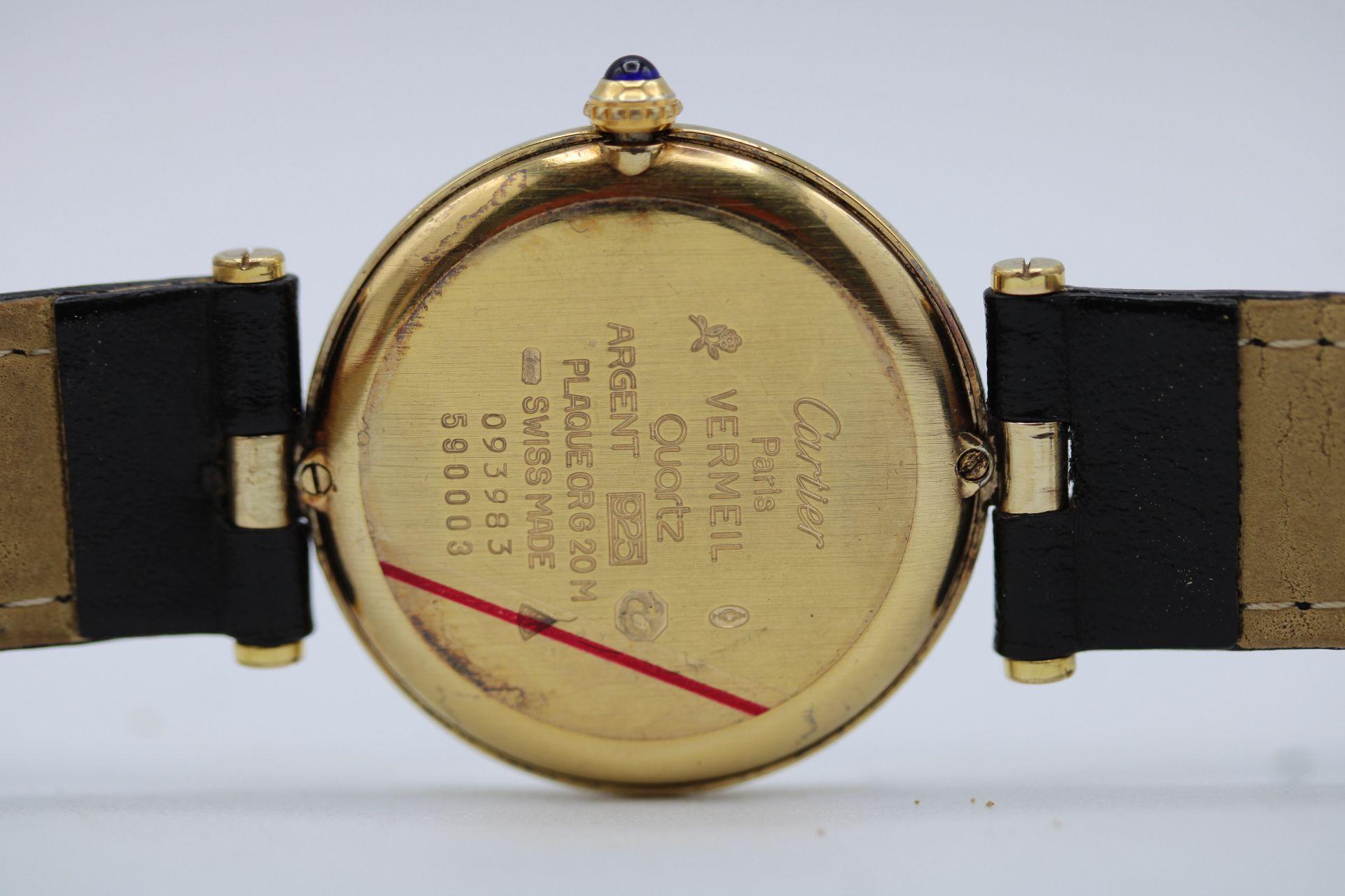 Cartier Vendome Vermeil Must 590003 – Vintage Luxury Timepiece For Sale 8