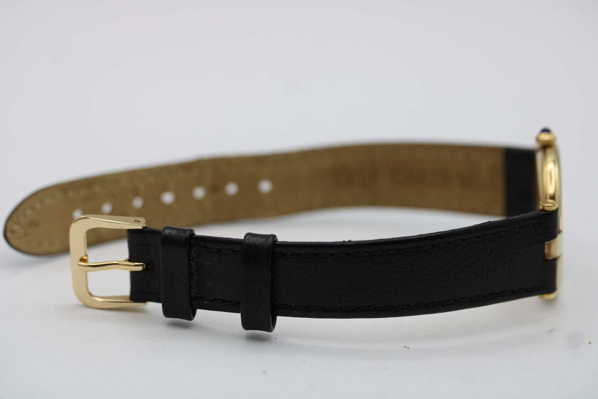 Cartier Vendome Vermeil Must 590003 – Vintage Luxury Timepiece For Sale 9