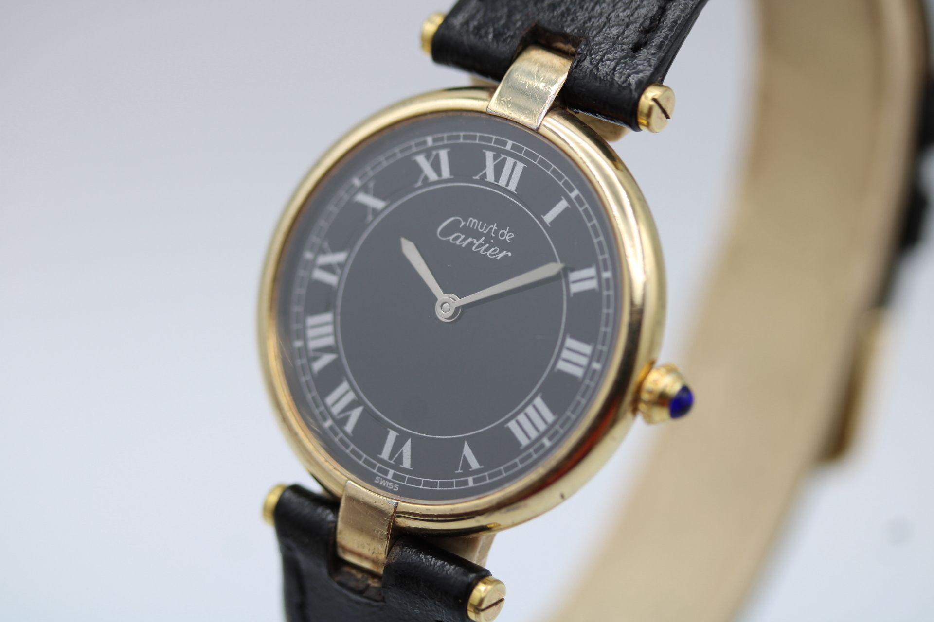 Cartier Vendome Vermeil Must 590003 – Vintage Luxury Timepiece For Sale 1