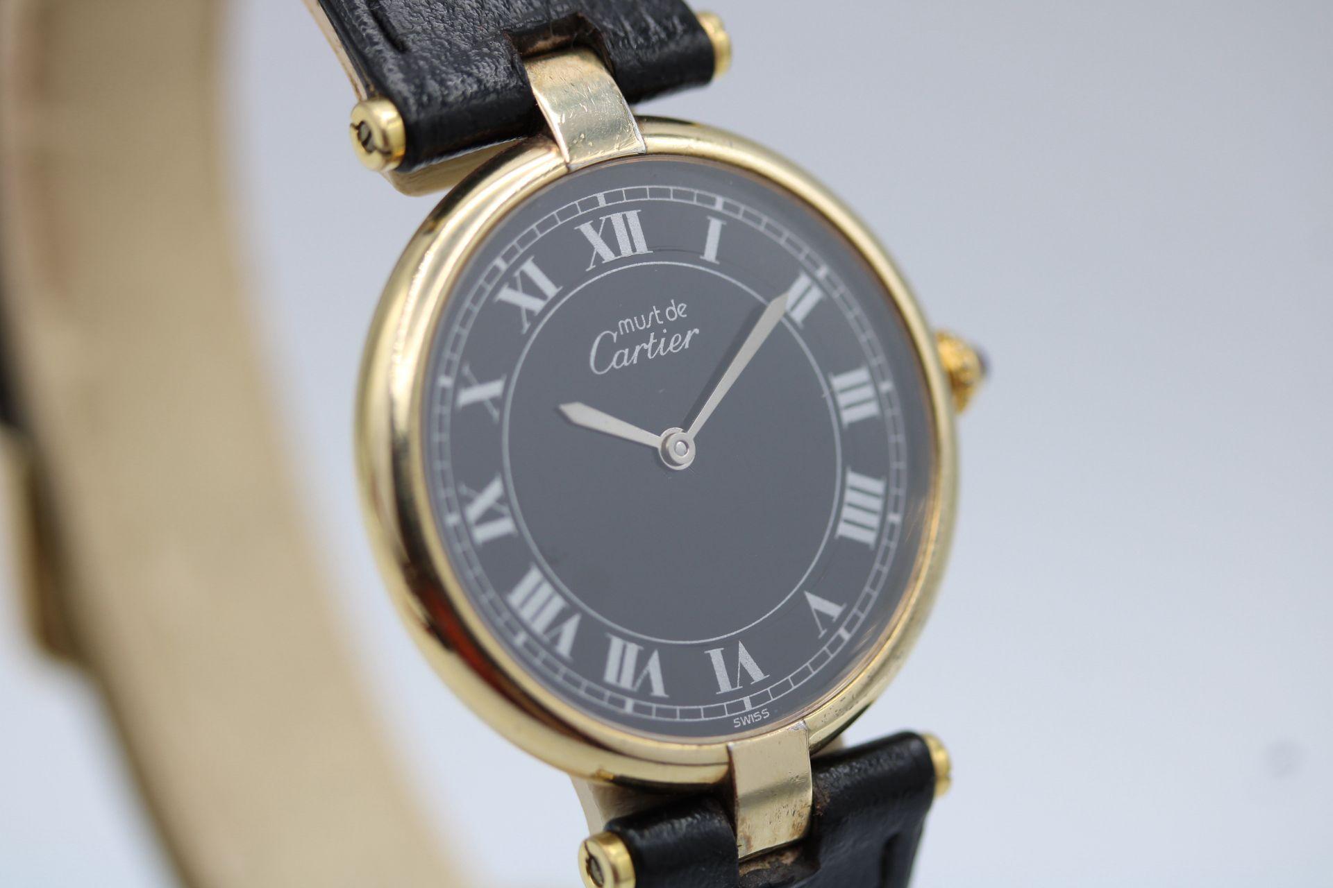 Cartier Vendome Vermeil Must 590003 – Vintage Luxury Timepiece For Sale 2