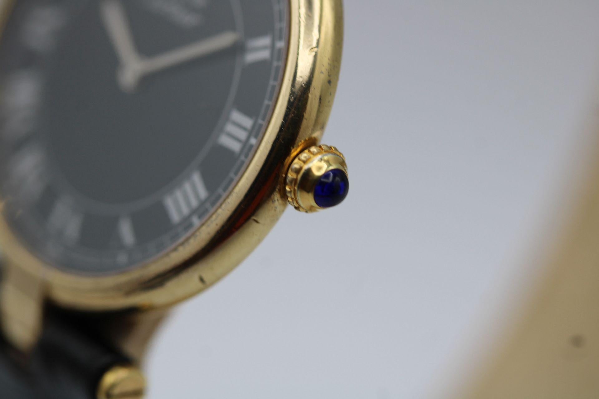 Cartier Vendome Vermeil Must 590003 – Vintage Luxury Timepiece For Sale 4