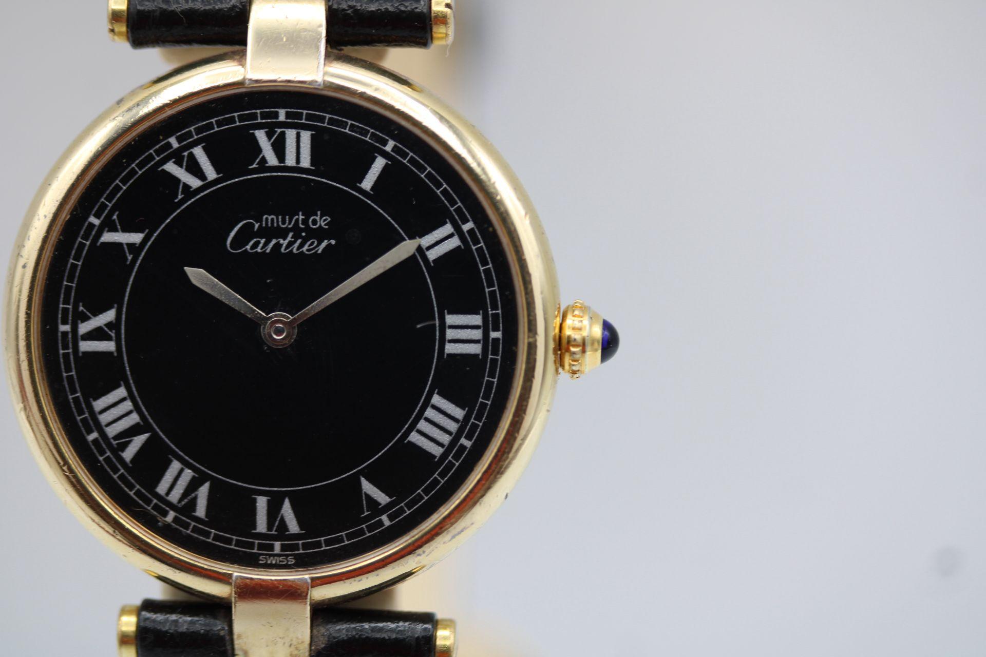 Cartier Vendome Vermeil Must 590003 – Vintage Luxury Timepiece For Sale 5