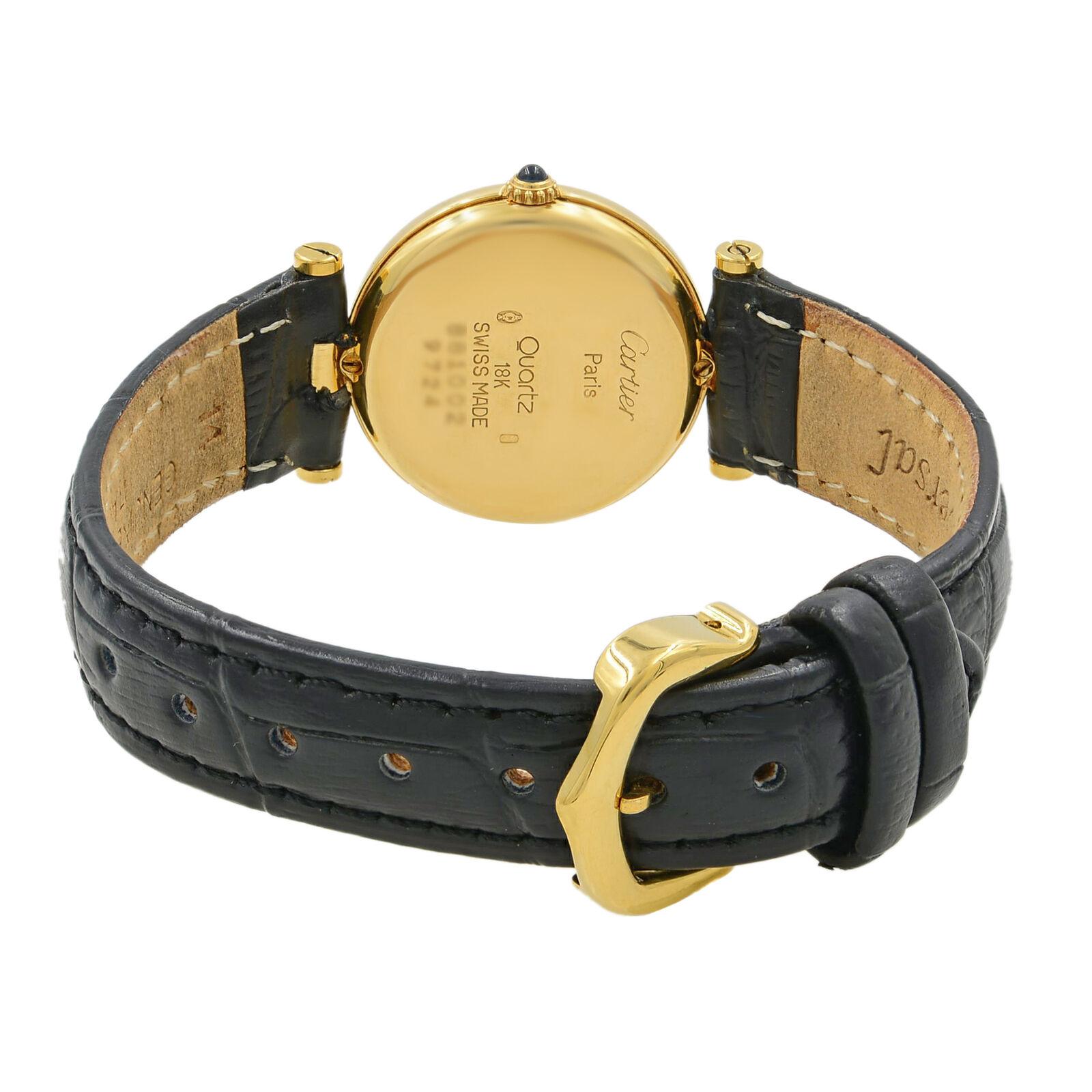 Cartier Vendome White Roman Dial 18 Karat Yellow Gold Quartz Ladies Watch 881002 1