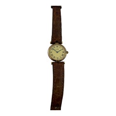 Cartier Vermeil Sterling Silver Quartz Round Watch For Parts