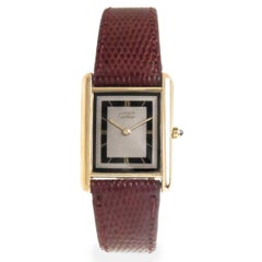 Cartier Vermeil Tank Quartz Wristwatch