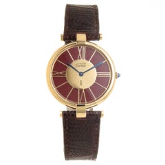 Vintage Cartier Vermeil Vendome large Quartz Wristwatch, circa 1990s