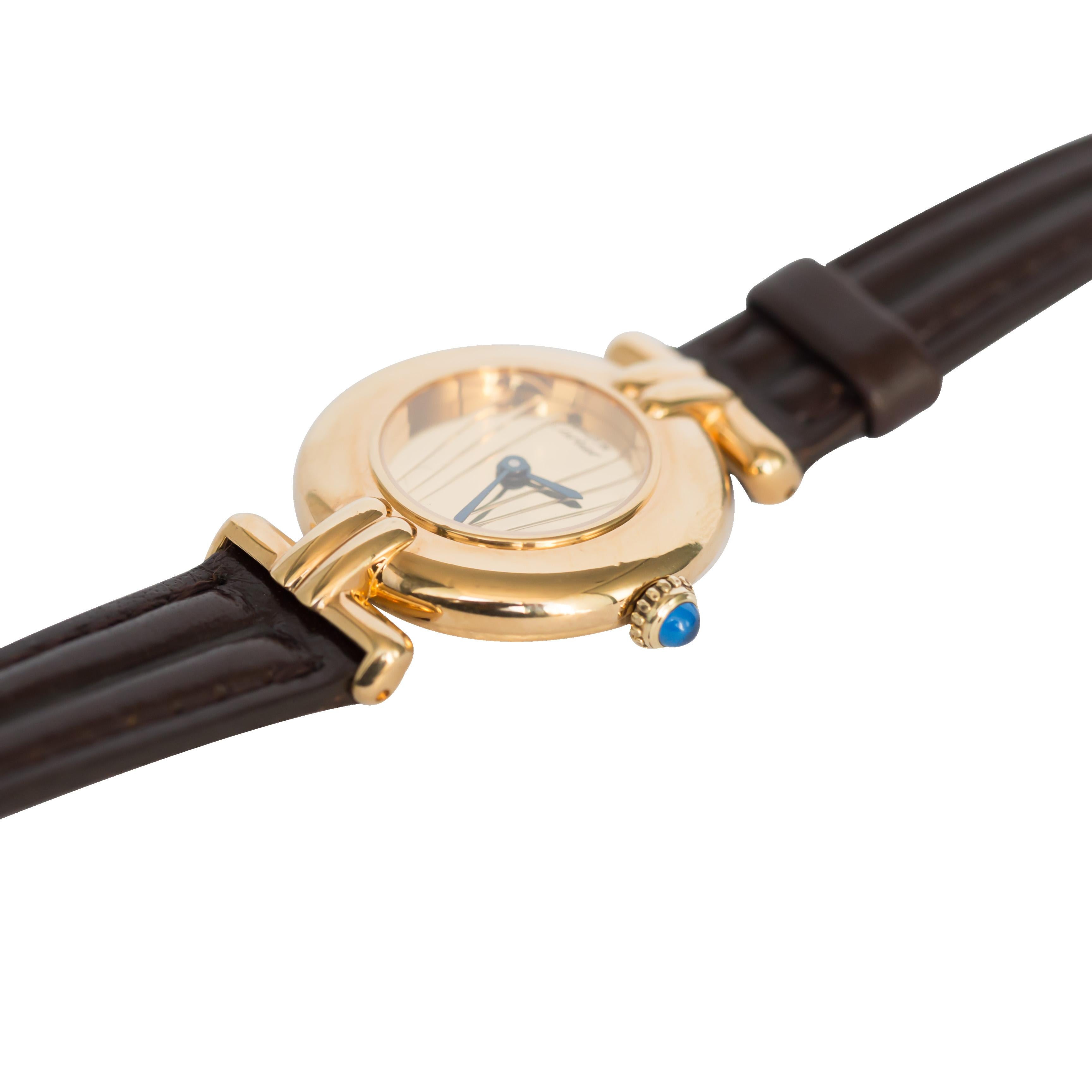Watch Details: 
Swiss Made
Movement: Quartz

Bracelet Details:
Length: 8 inches
Metal: Vermeil
Width: 5.66mm
Weight: 19.3 grams