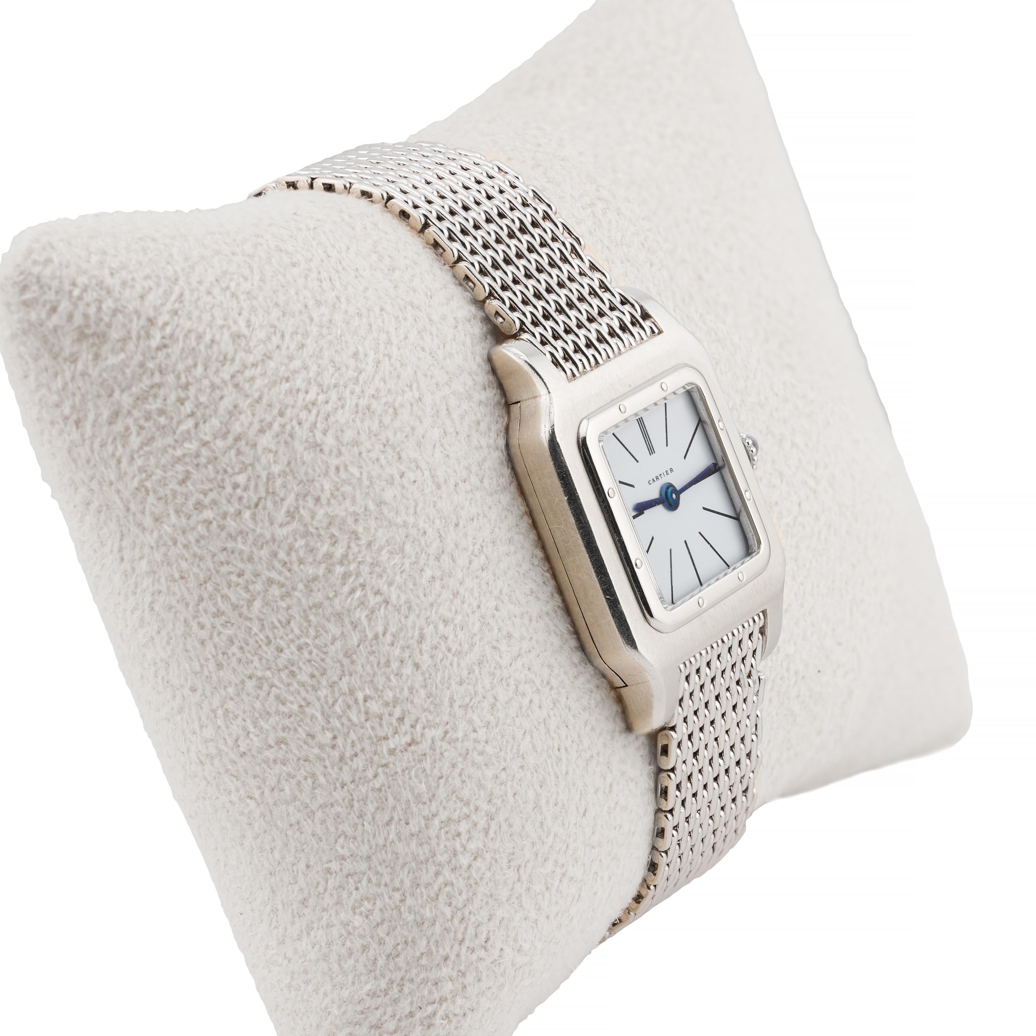 Art Deco Cartier Very Rare Platinum Santos Wrist Watch Signed European Watch Co C.1925