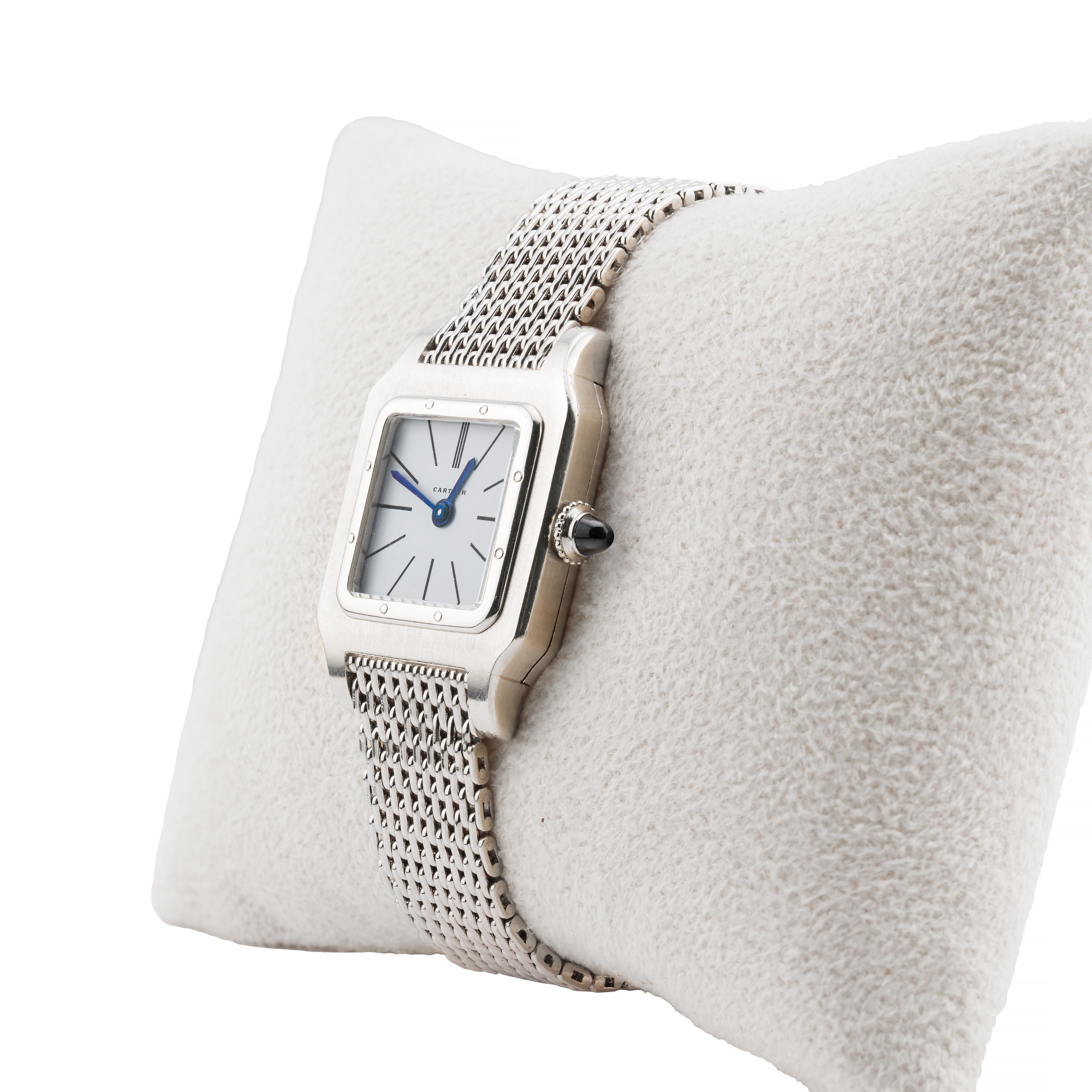 Cartier Very Rare Platinum Santos Wrist Watch Signed European Watch Co C.1925 In Excellent Condition In Boston, MA