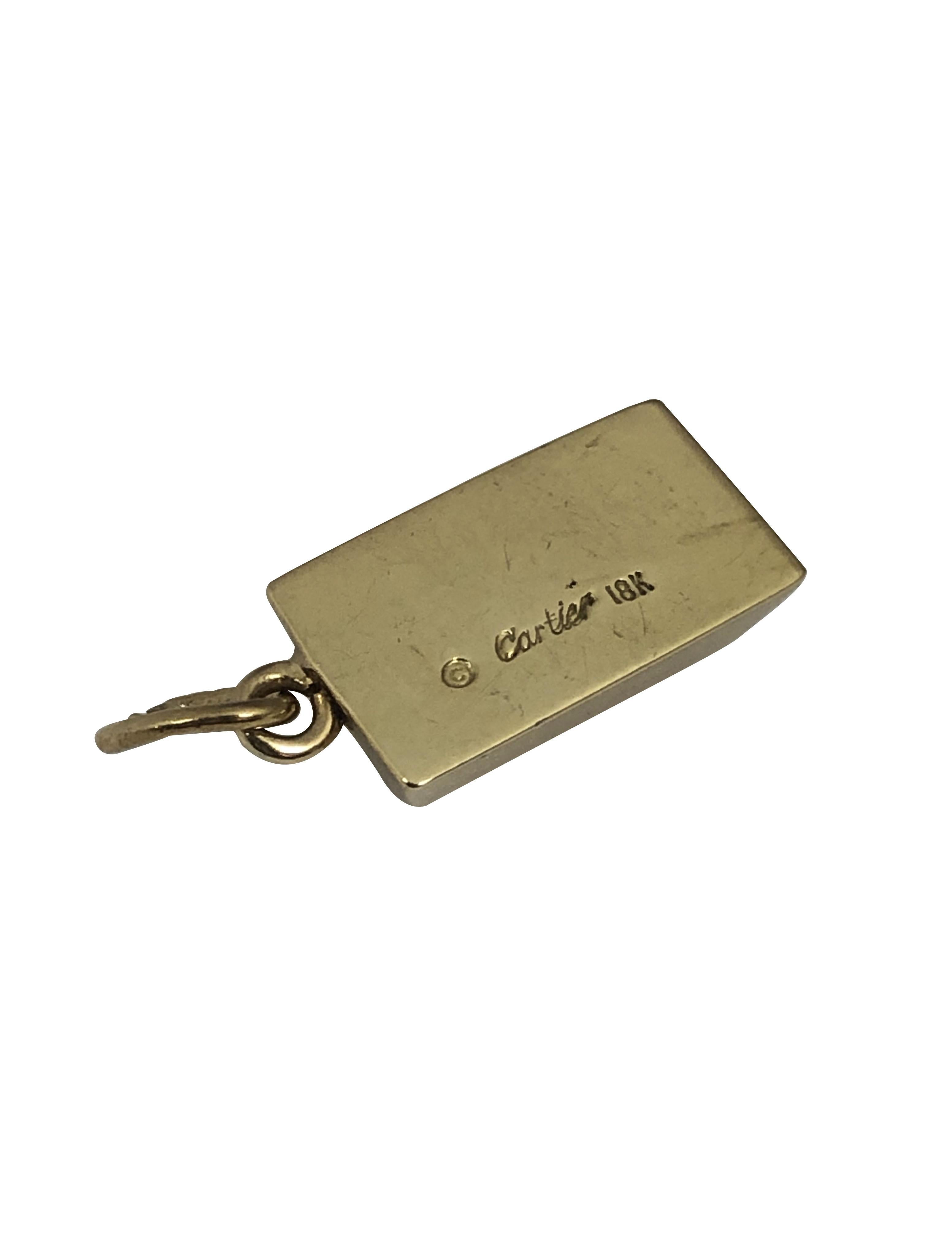 Cartier Vintage 1/2 Unze Gold-Barren-Anhänger für Damen oder Herren im Angebot