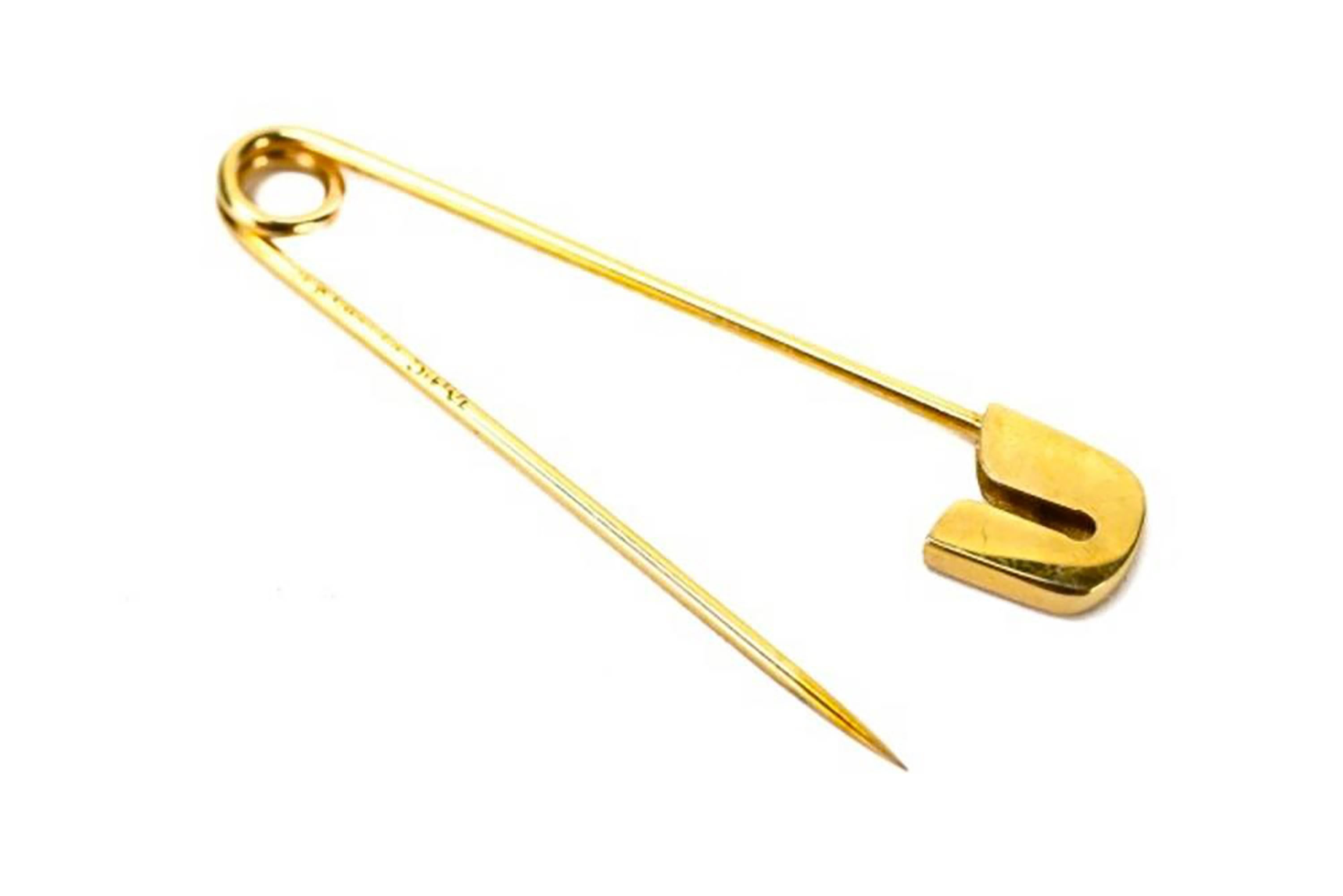 Authentic Vintage Gold Louis Vuitton Safety Pin