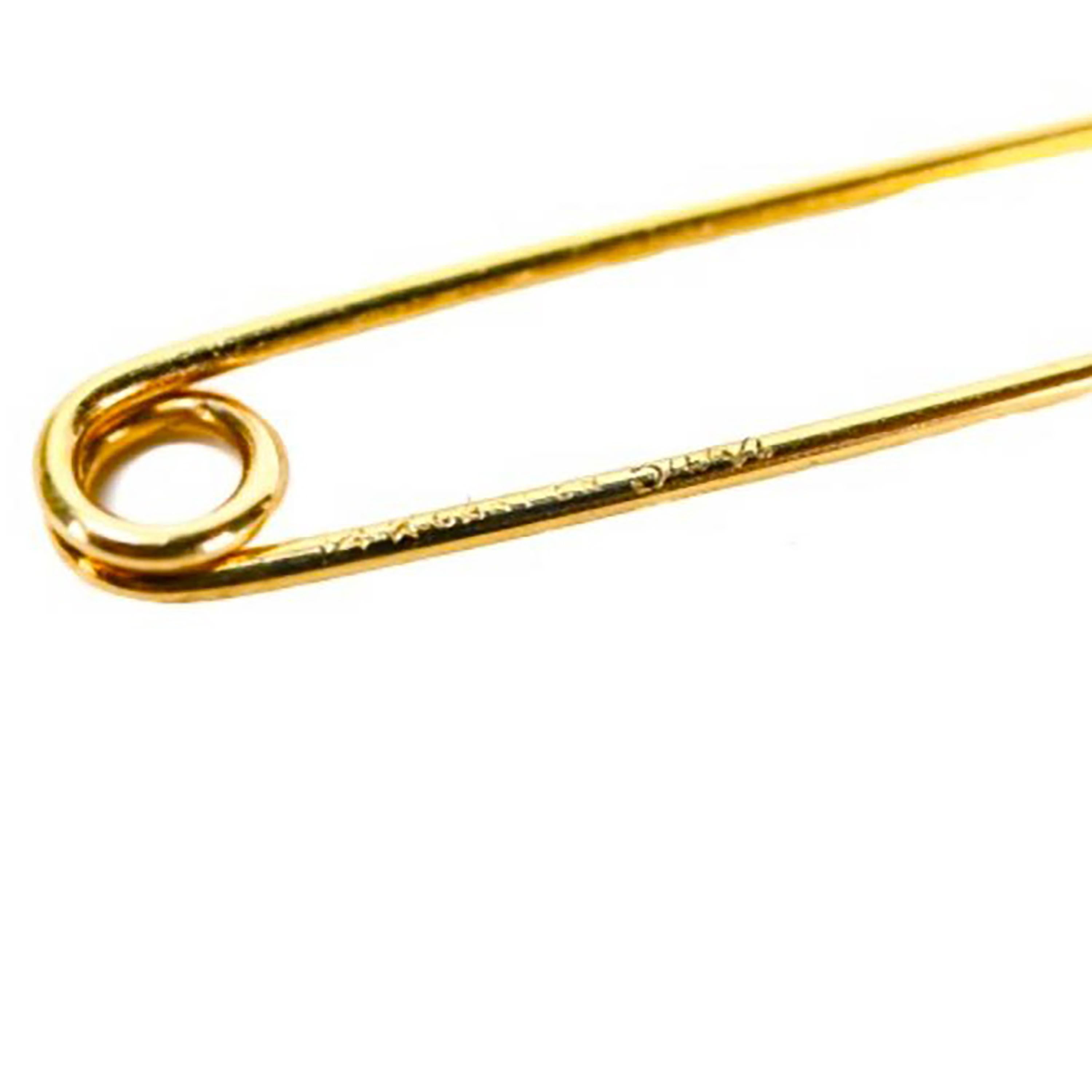 Contemporary Cartier Vintage 14 Karat Yellow Gold 1.75 Inch Flexible Opening Safety Pin