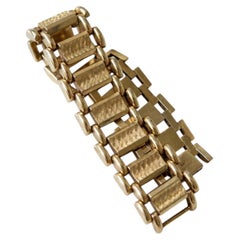 Cartier Vintage 14K Yellow Gold Wide Link Bracelet