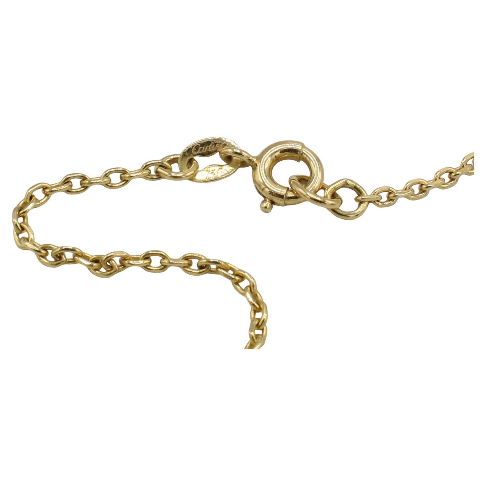 Cartier Vintage 18 Karat  1/4 Quarter Ounce Gold Bar Pendant Charm Drop Necklace 2