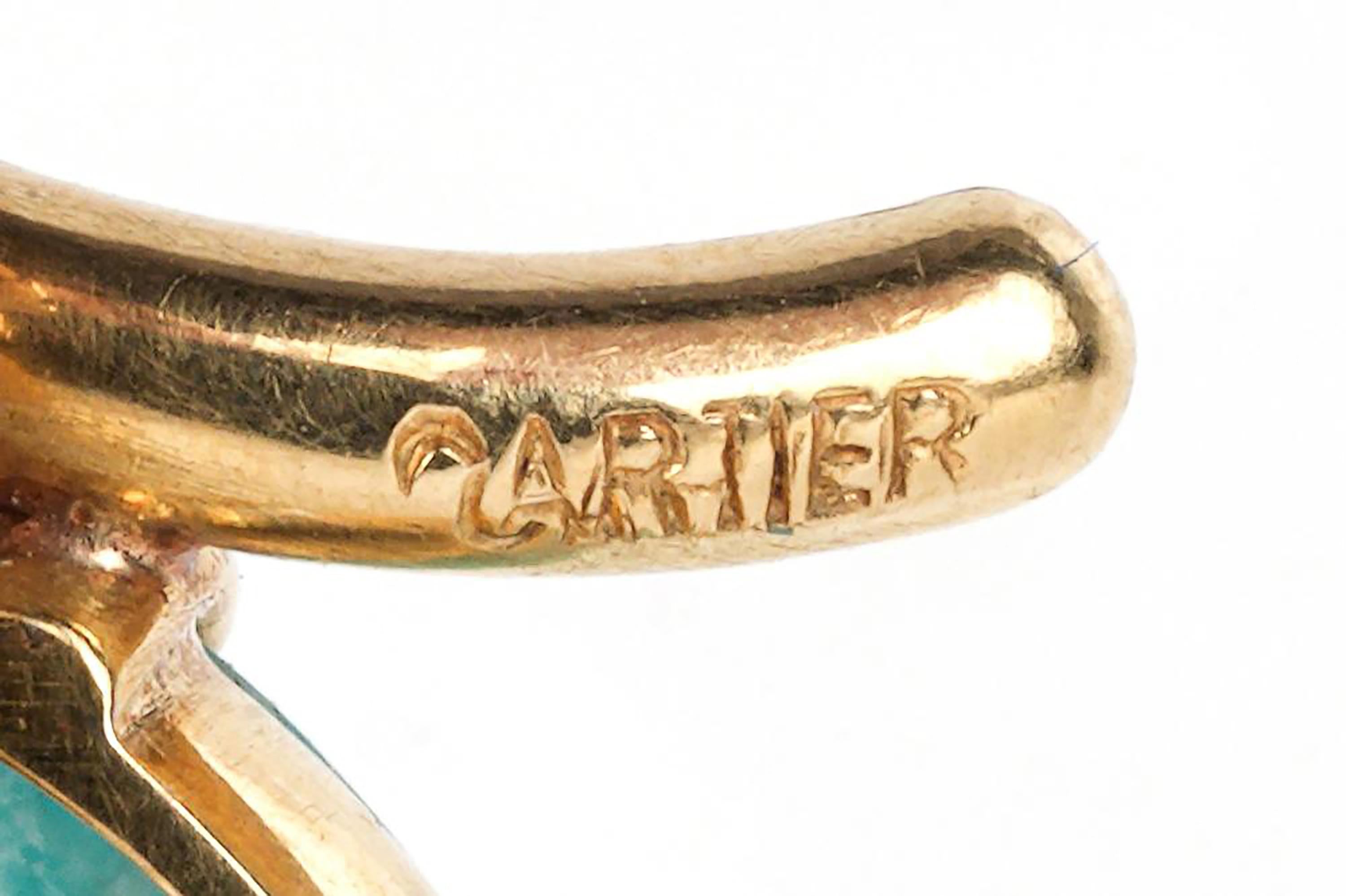 Modernist Cartier Vintage 18 Karat Gold Cat 1.5 Inch Brooch Ruby Eyes White Gold Whiskers 