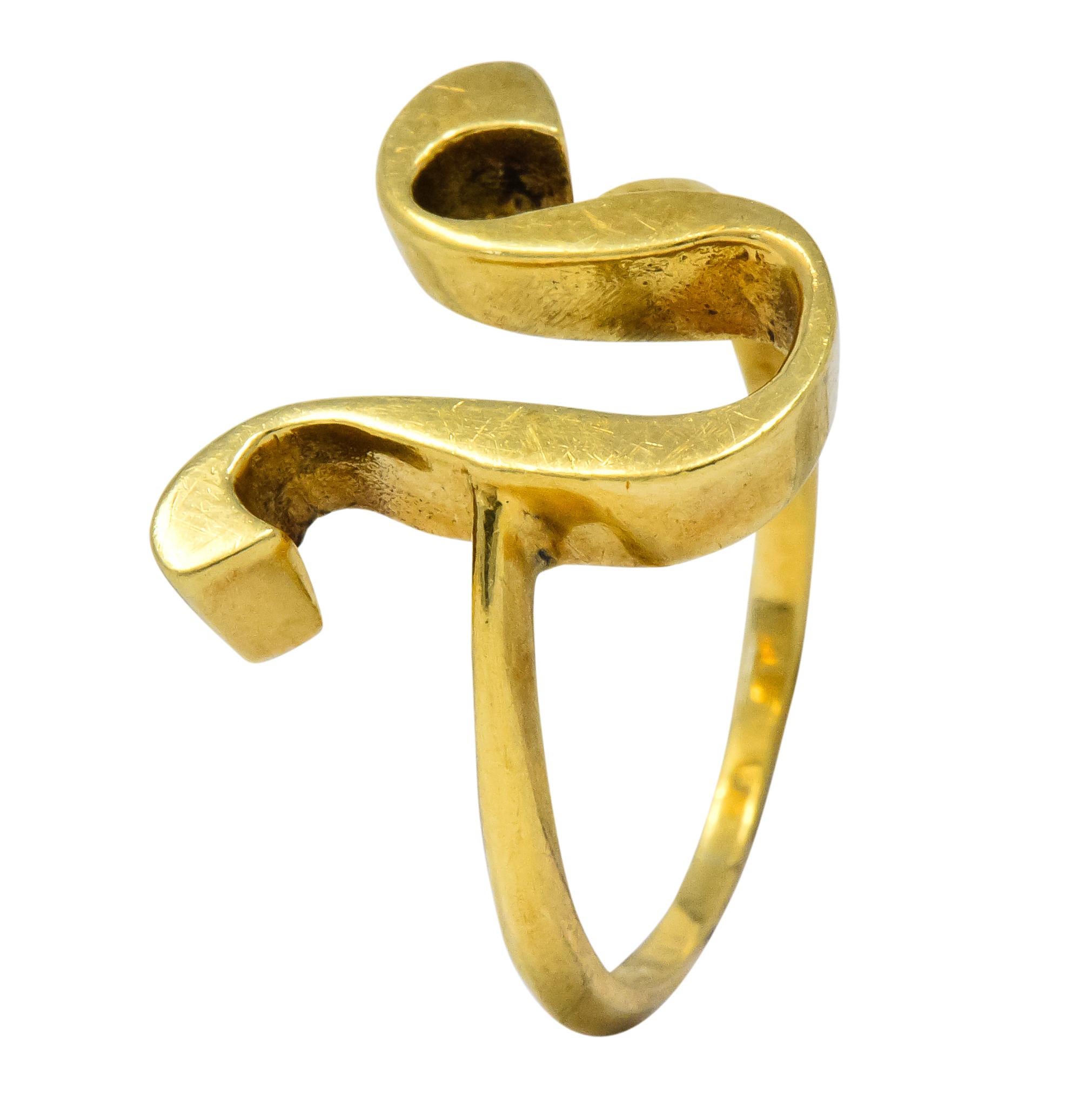 Women's or Men's Cartier Vintage 18 Karat Gold Leo Zodiac Ring
