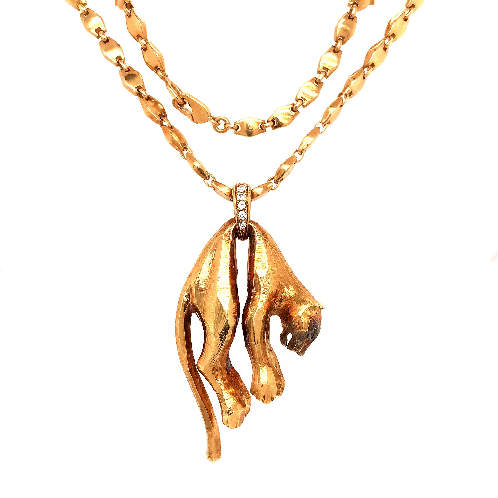 hanging panther pendant