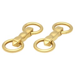 Cartier Vintage 18ct Yellow Gold Stirrup Cufflinks Circa 1990
