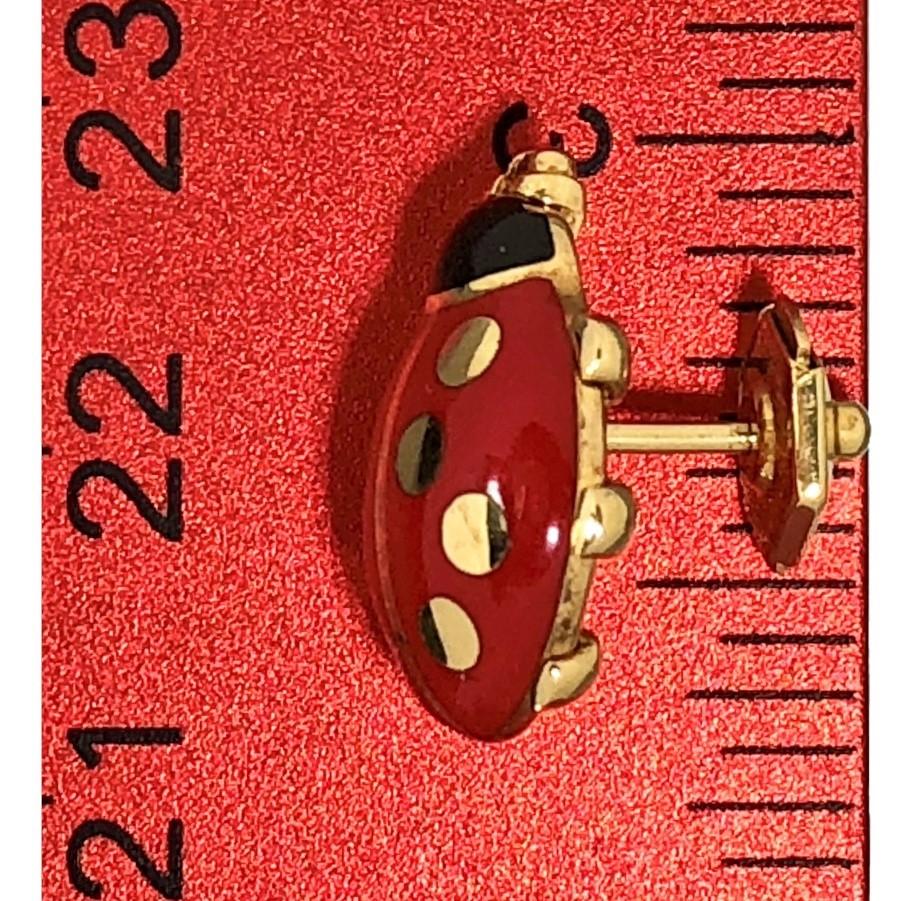 Cartier Vintage 18K Gold and Enamel Lady Bug Lapel Pin In Good Condition In Palm Beach, FL