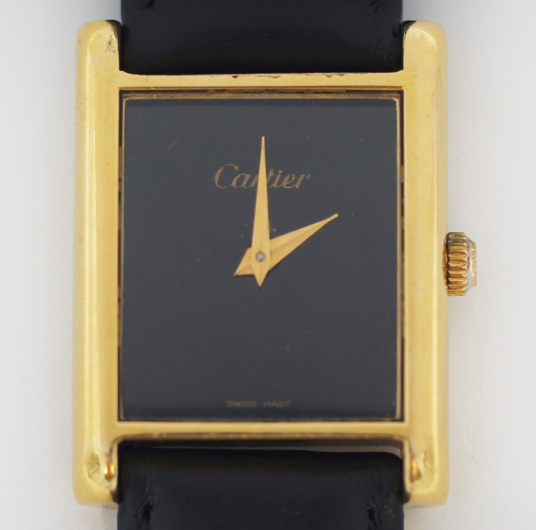 cartier 18k gold electroplated swiss