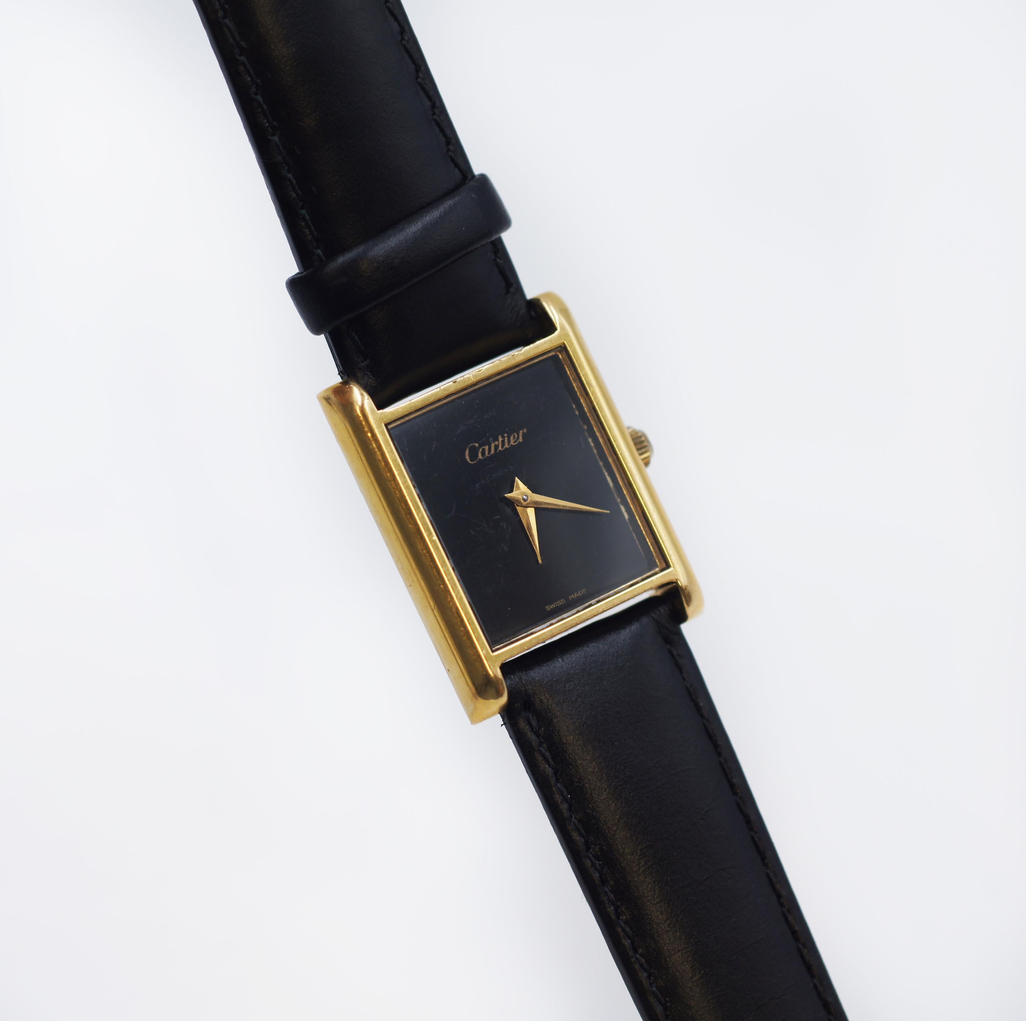 Cartier Vintage 18K Gold Electroplated Tank Watch 1