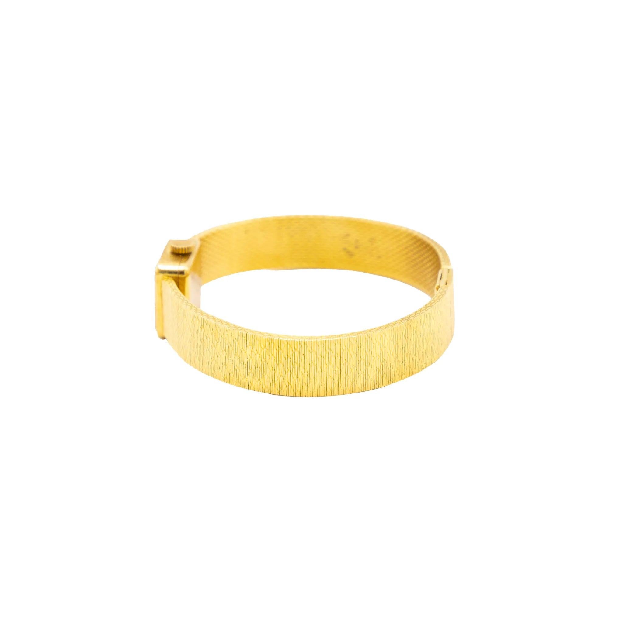 Cartier Vintage 18k Gold Quadratische Römische Uhr - '70S im Angebot 1
