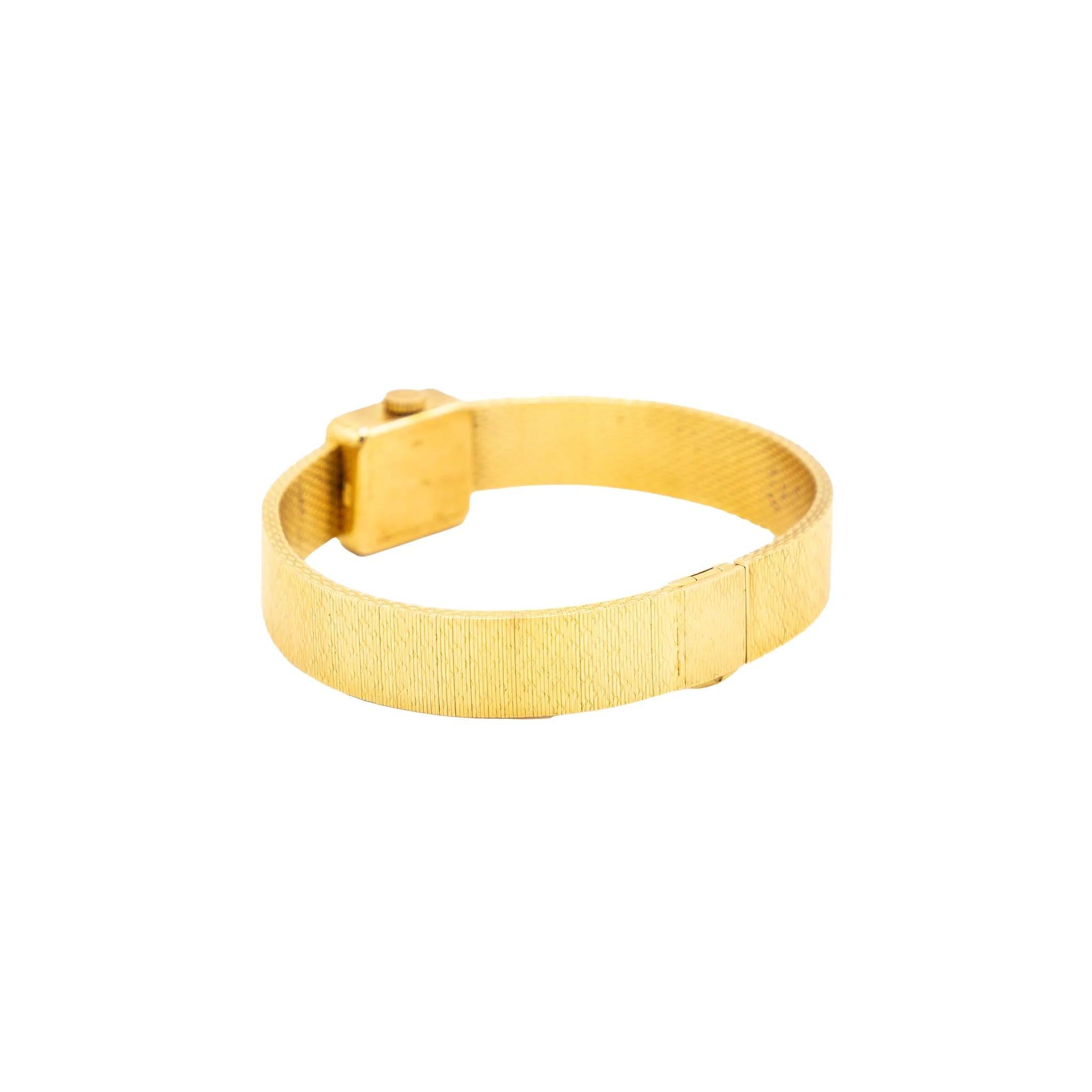 Cartier Vintage 18k Gold Quadratische Römische Uhr - '70S im Angebot 2