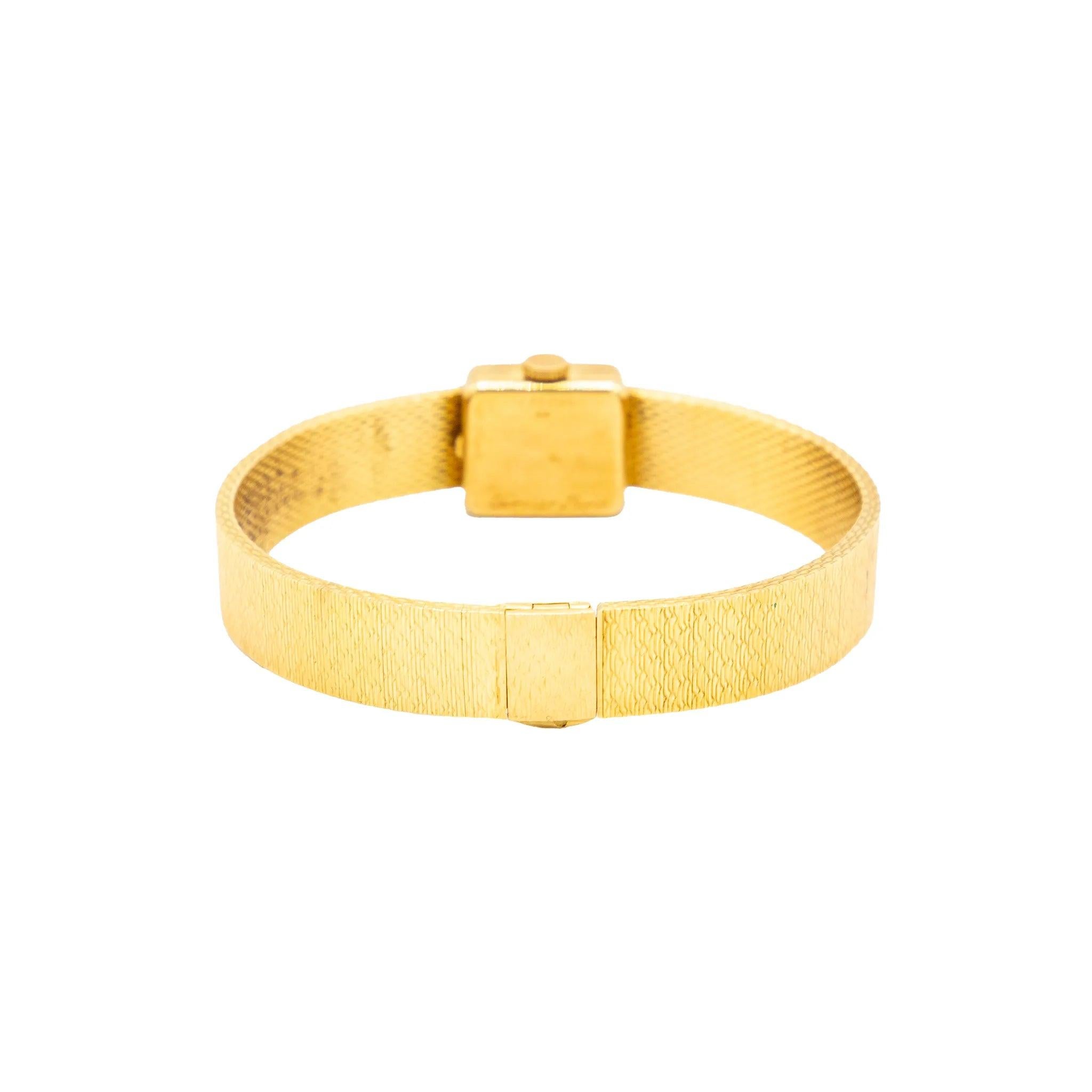 Cartier Vintage 18k Gold Quadratische Römische Uhr - '70S im Angebot 3