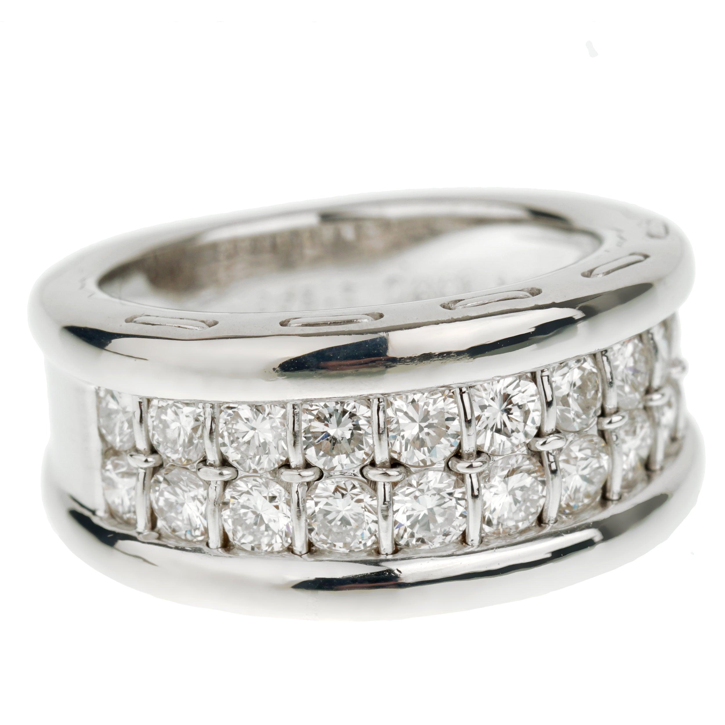 Cartier Vintage 18k Weißgold Diamant Band Ring Sz 5
