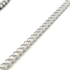 Collar de eslabones Cartier Vintage de oro blanco de 18 quilates con diamantes redondos F VS de 3,71 quilates