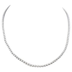 Collar de eslabones Cartier Vintage de oro blanco de 18 quilates con diamantes redondos F VS de 3,71 quilates