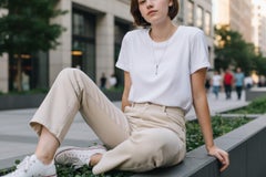 Cartier Vintage 18K White Gold LOVE Charm Necklace 16 Inch