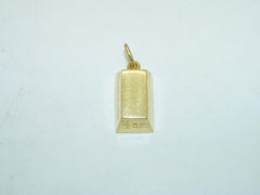 CARTIER Vintage 18k Yellow Gold 1/2 Oz Ingot Charm Pendant Circa 1970s