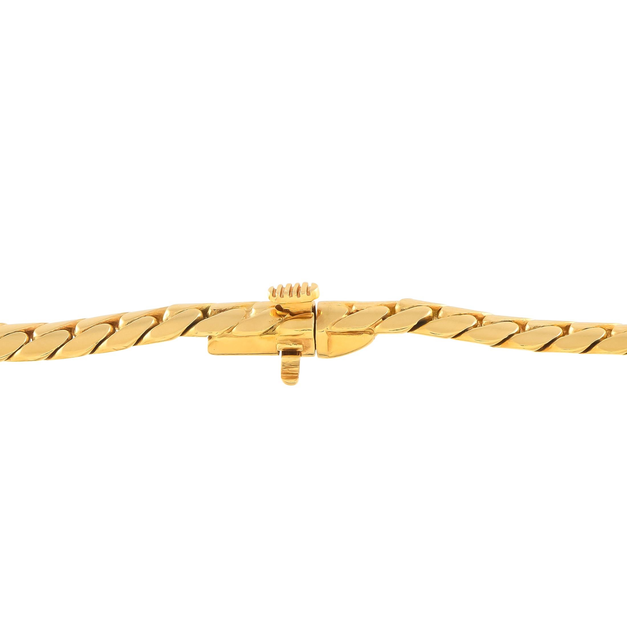 Collar Cartier Vintage de oro amarillo de 18 quilates con 1,70 quilates de diamantes y rubíes Corte redondo