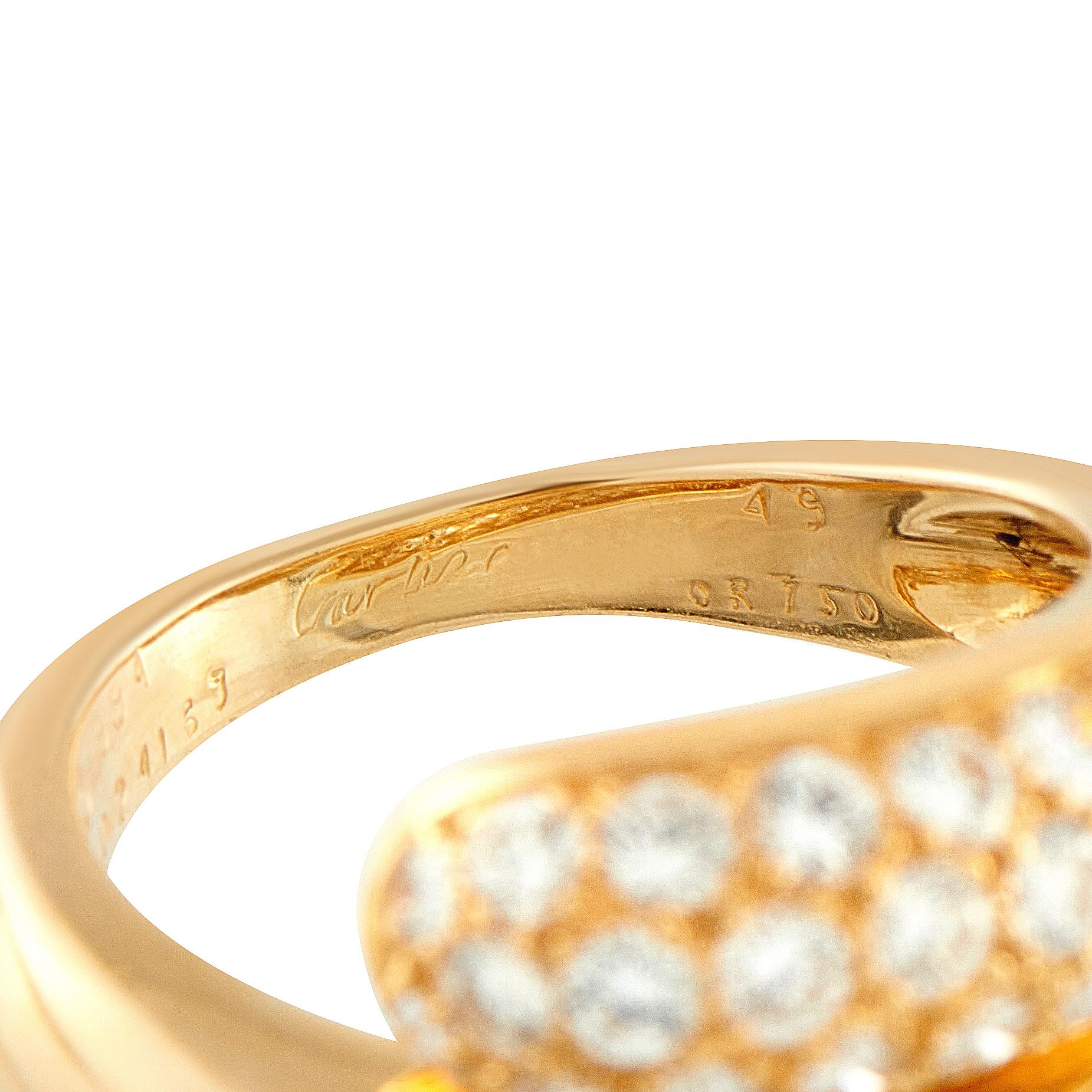 Donna Cartier Vintage 18K Yellow Gold 2.41ct Diamond Ring in vendita