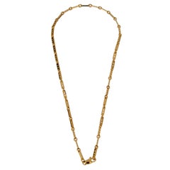 Cartier Vintage 18 Karat Yellow Gold Bar Necklace