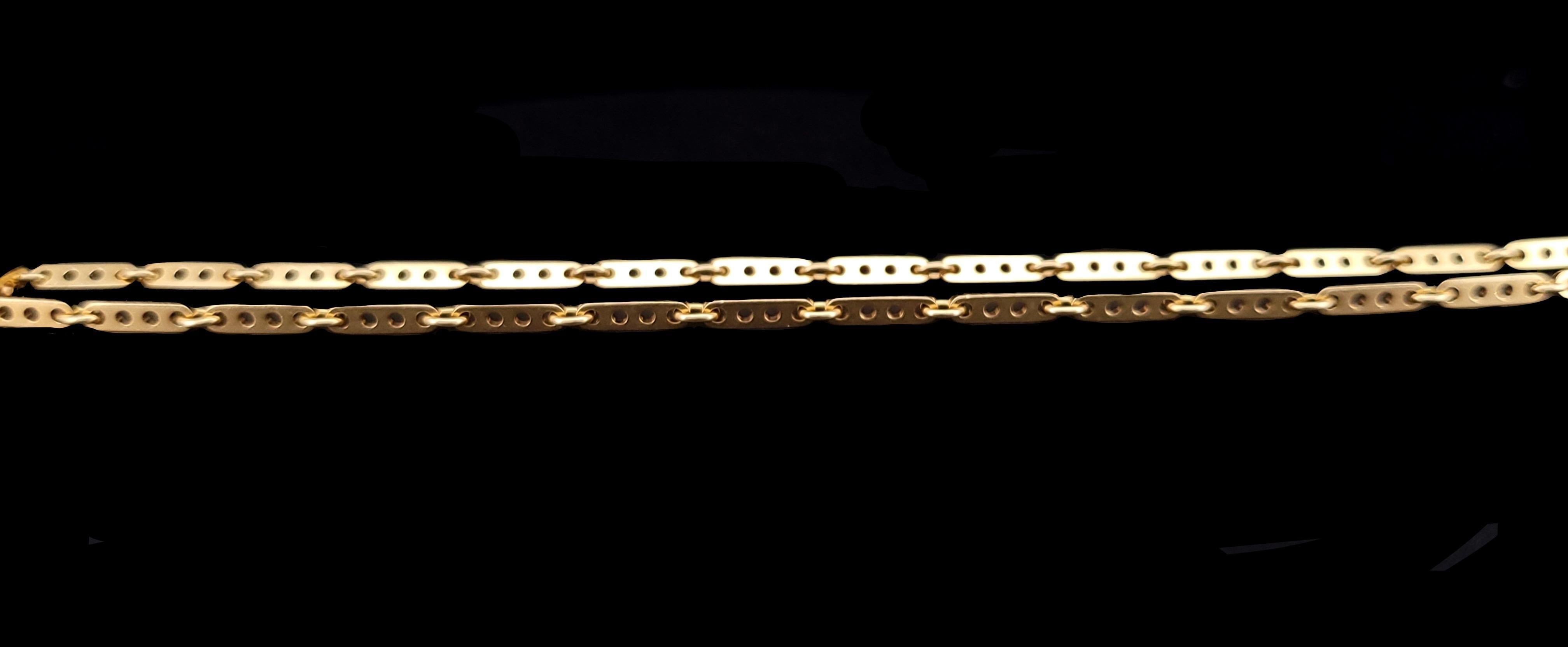 Collana a barre in oro giallo 18 carati Cartier Vintage In condizioni ottime in vendita a New York, NY