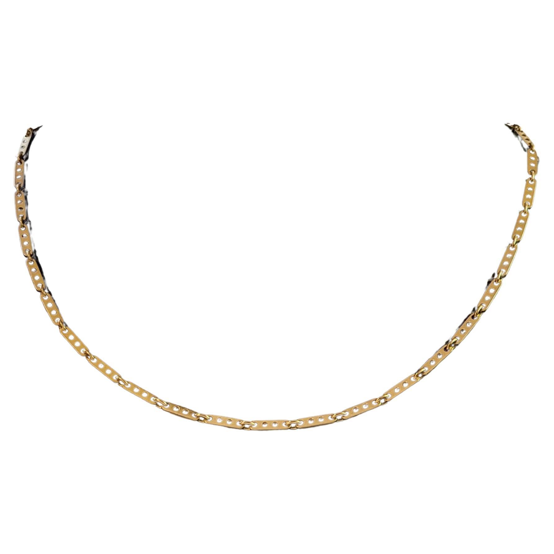 Collana a barre in oro giallo 18 carati Cartier Vintage in vendita