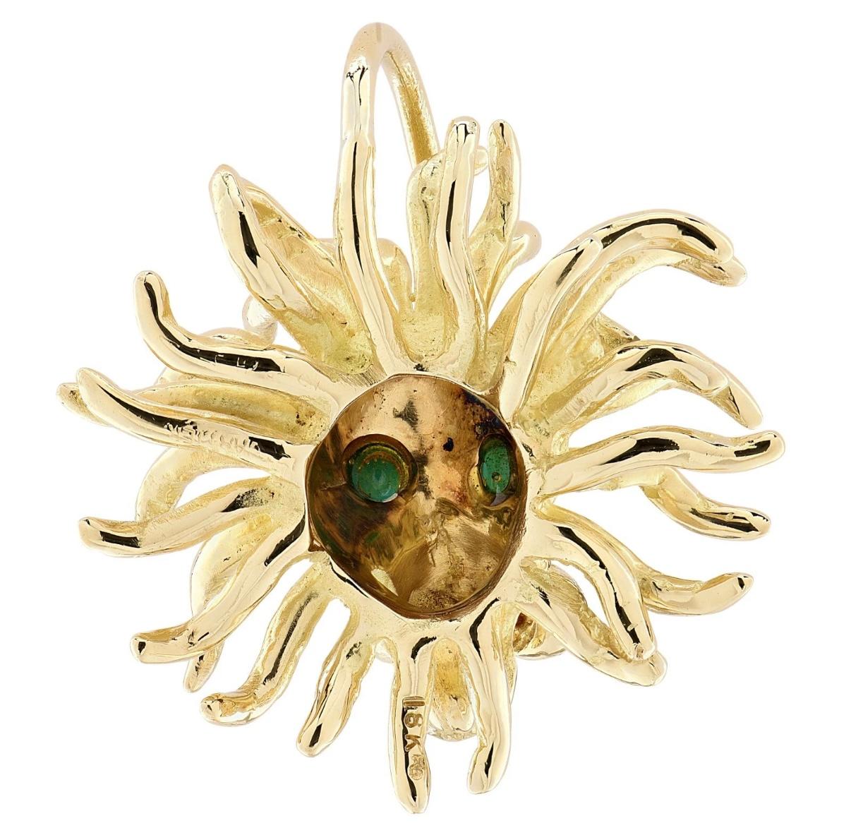 CARTIER Vintage Pendentif or jaune 18k et chrysoprase Lion Méduse Lion Zodiac en vente 5