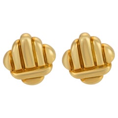 Cartier vintage 18k yellow gold earrings