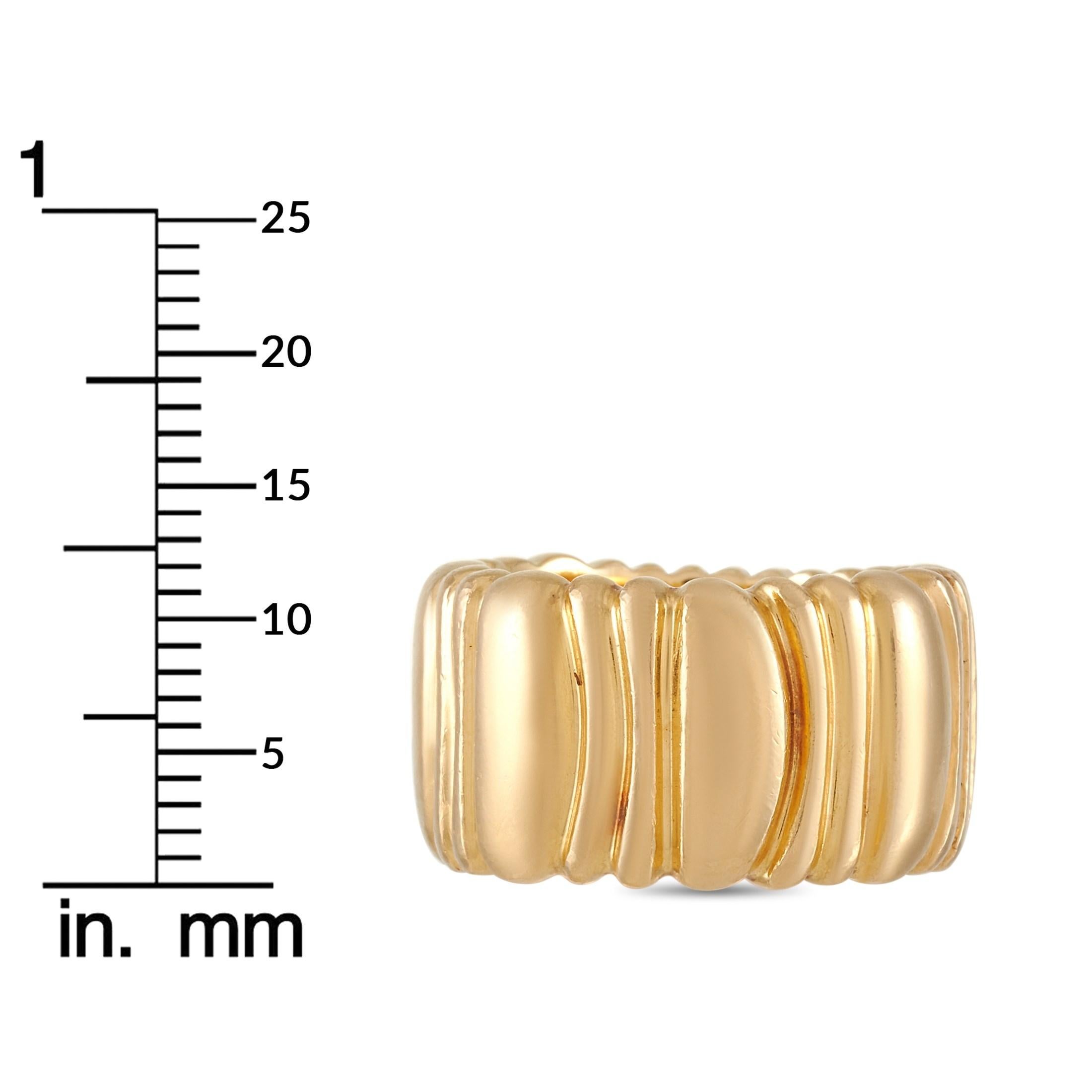 Cartier Vintage 18 Karat Yellow Gold Hammer Finish Band Ring 1