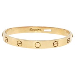Cartier Vintage 18K Yellow Gold Love Bracelet 29.3 Grams Size 16