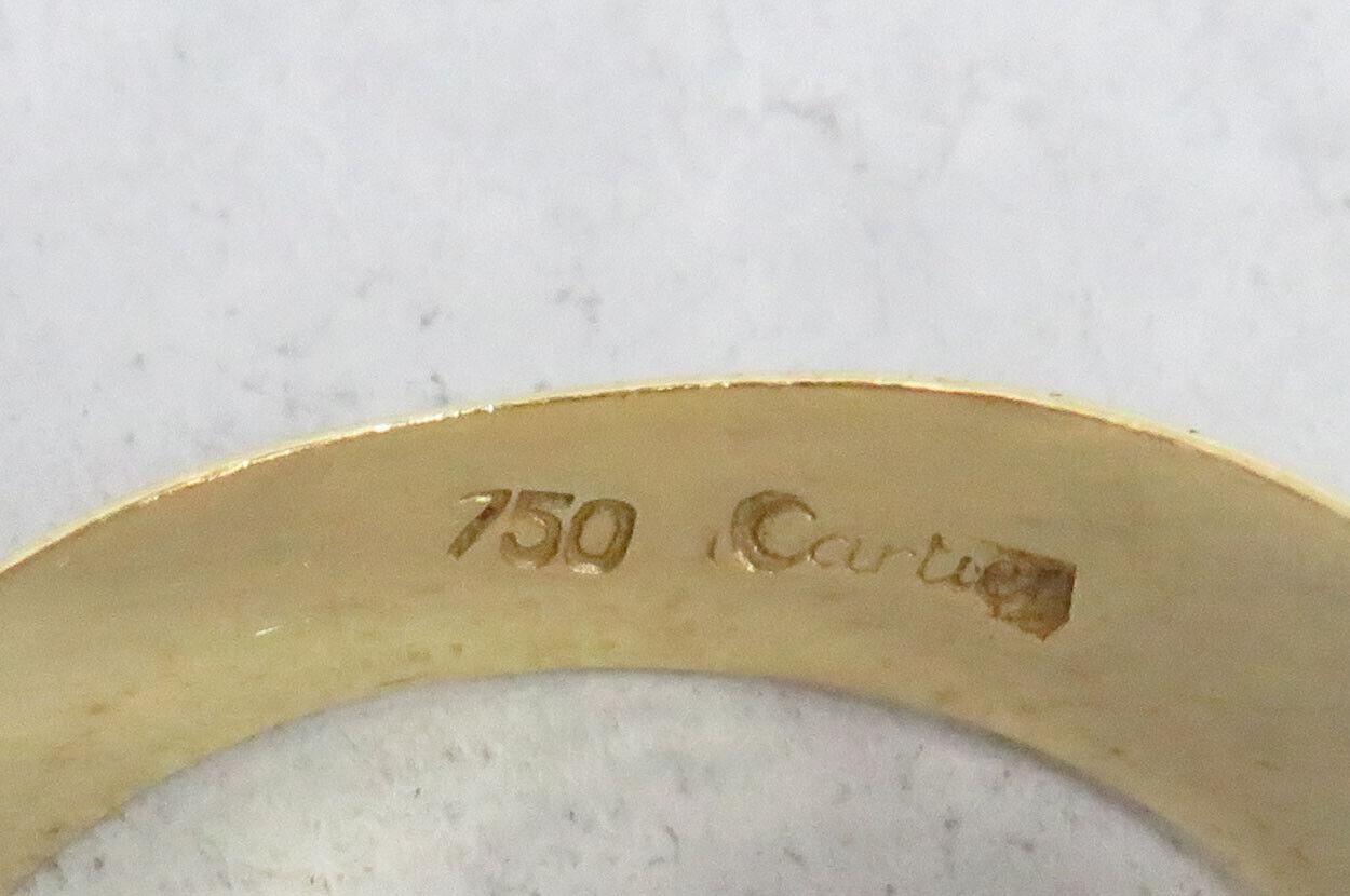 Women's or Men's Cartier Vintage 18k Yellow Gold & Malachite Cocktail Ring Fully Hallmarked Rare