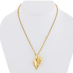 Cartier Vintage 18k Yellow Gold Panthere Pendant Necklace