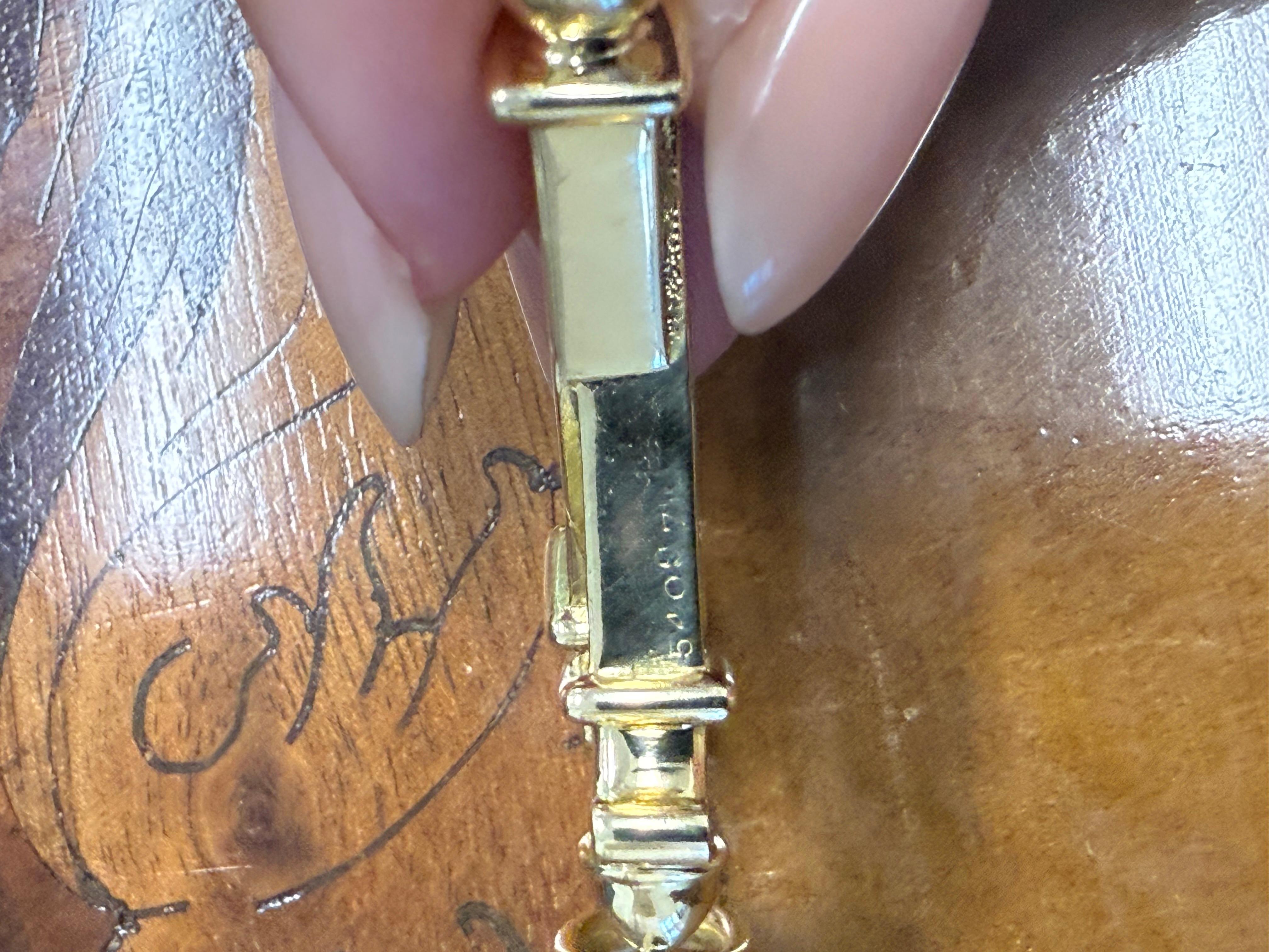 CARTIER Vintage 18k Yellow Gold Scroll Pendant Circs 1960s For Sale 3