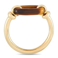 Cartier Vintage 18 Karat Yellow Gold Tiger's Eye Ring