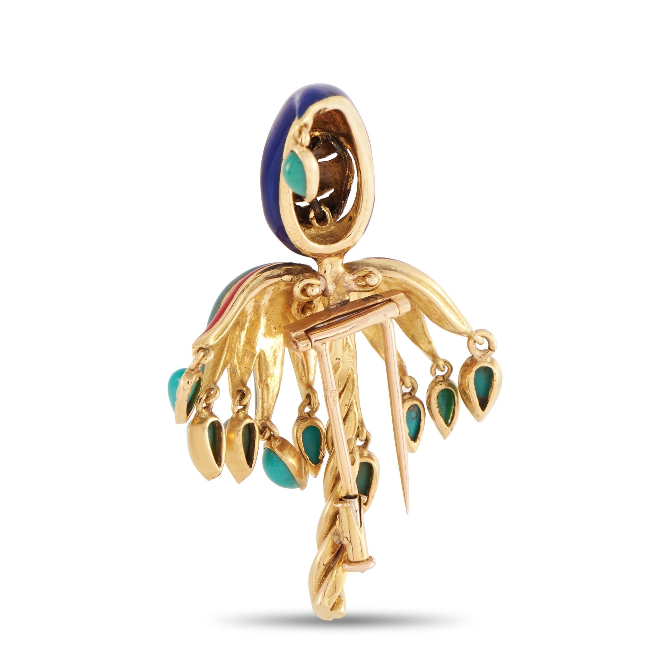 Cartier Vintage 18K Yellow Gold Whimsical Jester Brooch In Excellent Condition In Southampton, PA